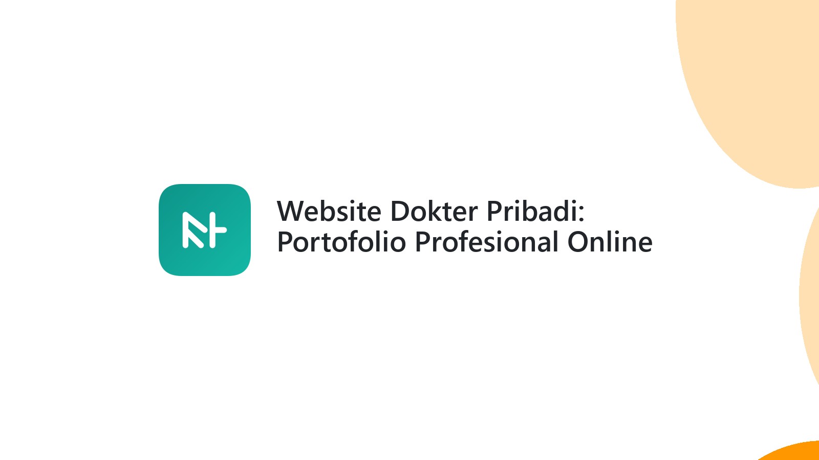Website Dokter Pribadi: Portofolio Profesional Online