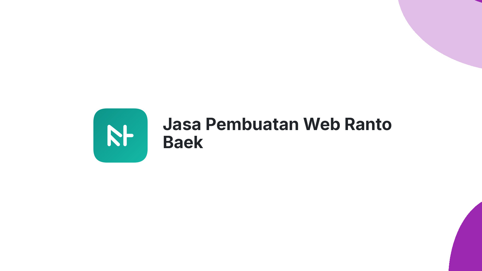 Jasa Pembuatan Web Ranto Baek