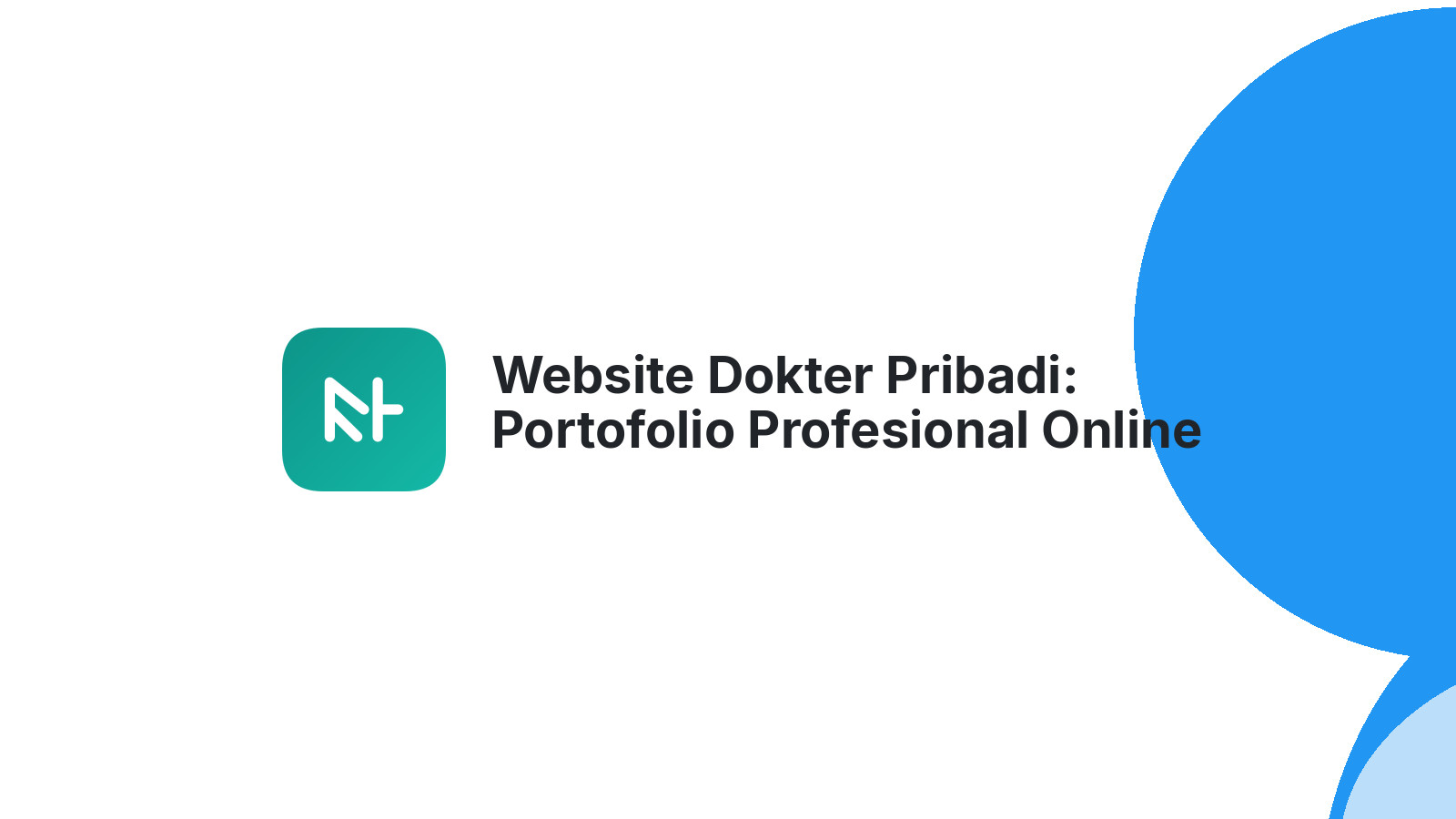 Website Dokter Pribadi: Portofolio Profesional Online