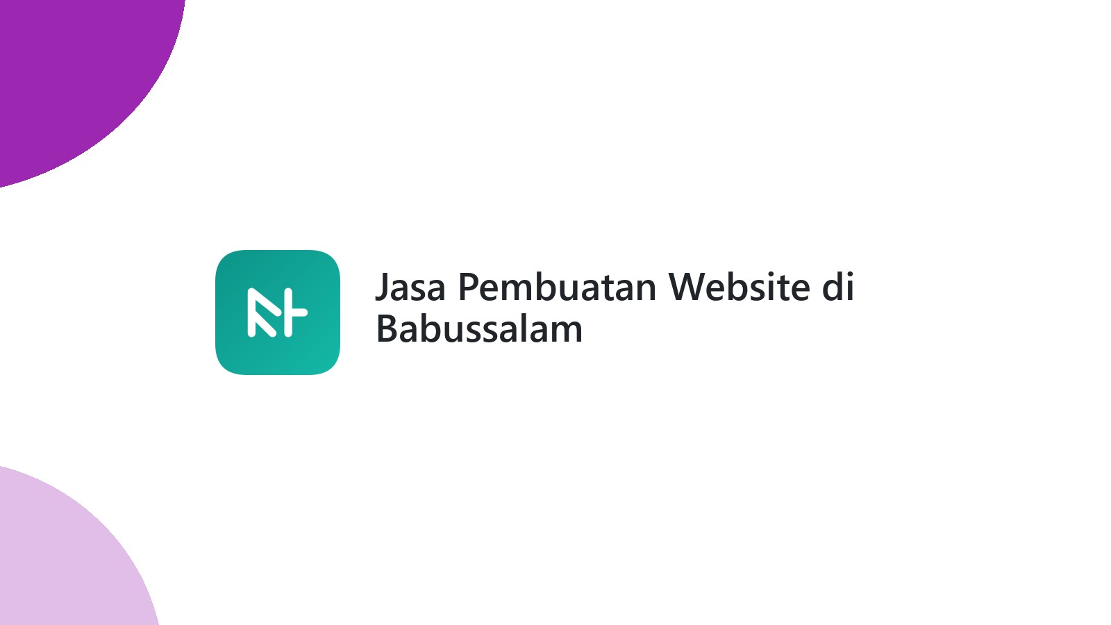Jasa Pembuatan Website di Babussalam