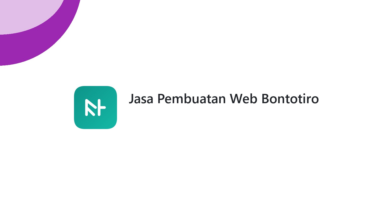 Jasa Pembuatan Web Bontotiro