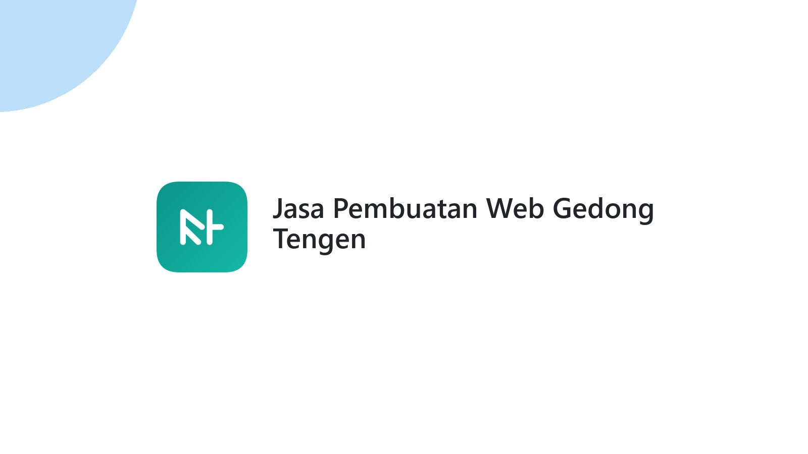 Jasa Pembuatan Web Gedong Tengen