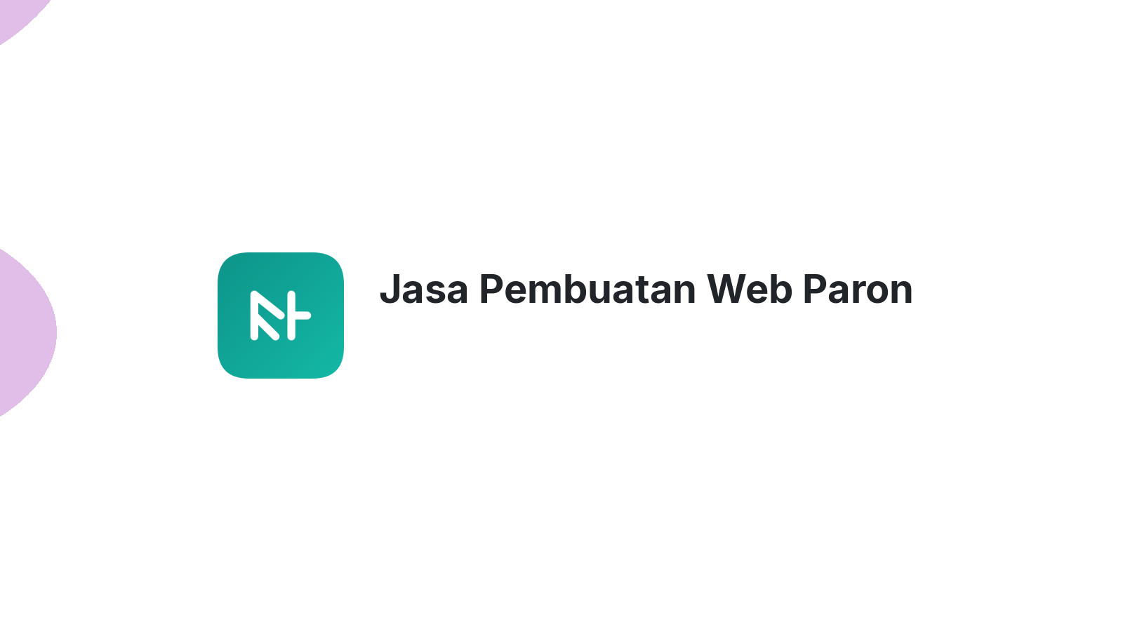 Jasa Pembuatan Web Paron