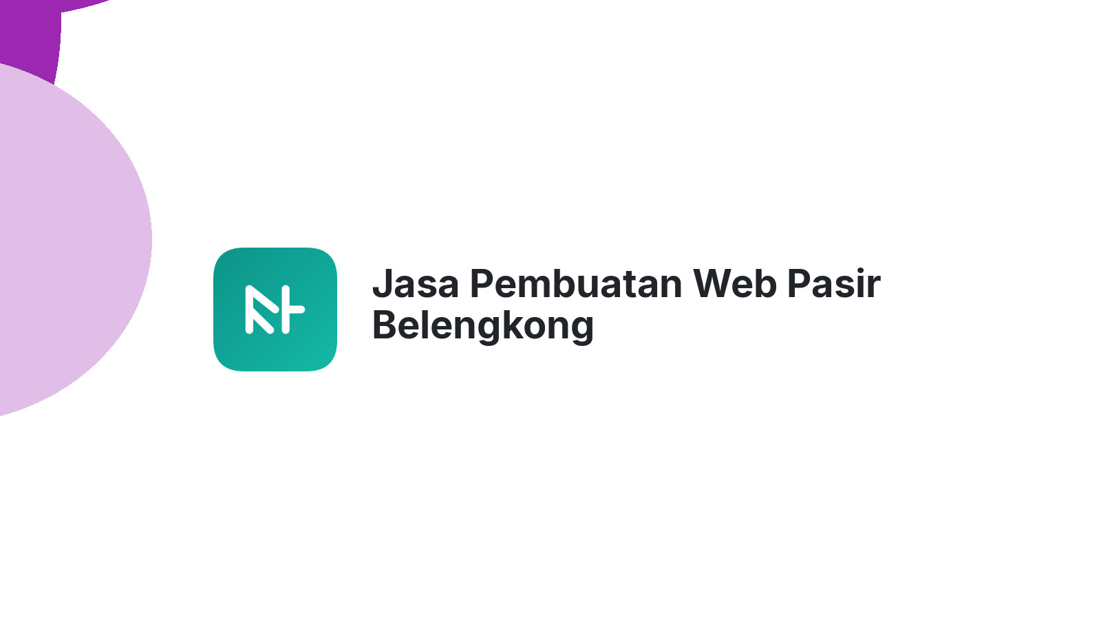 Jasa Pembuatan Web Pasir Belengkong