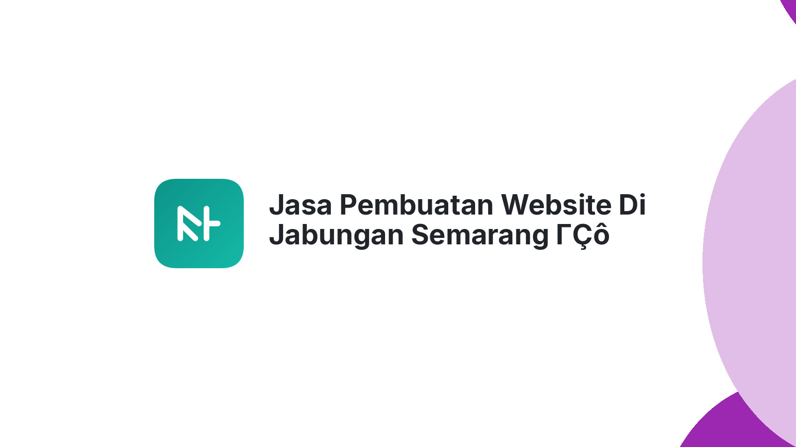 Jasa Pembuatan Website Di Jabungan Semarang ΓÇô Web Modern & Responsif