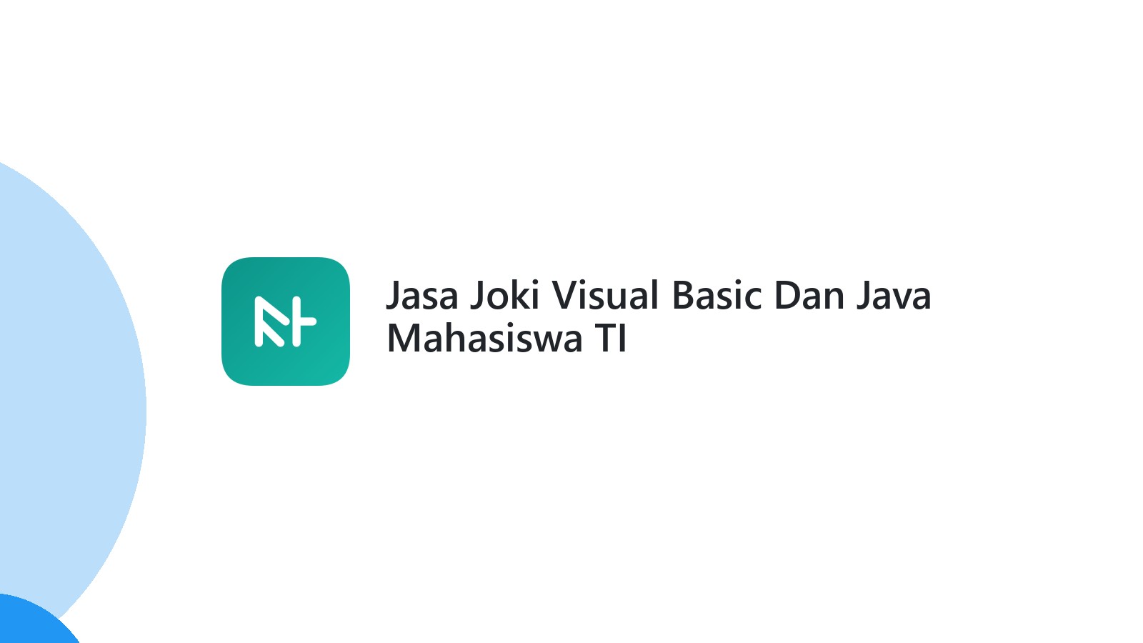 Jasa Joki Visual Basic Dan Java Mahasiswa TI