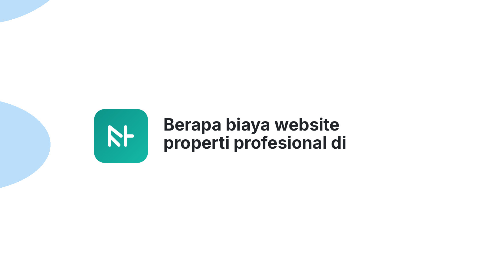 Berapa biaya website properti profesional di Purwokerto?