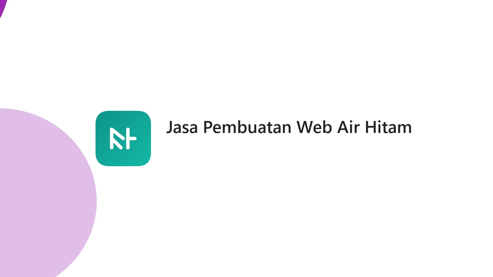 Jasa Pembuatan Web Air Hitam