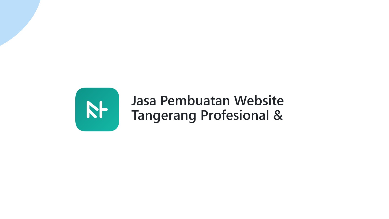 Jasa Pembuatan Website Tangerang Profesional & Terpercaya