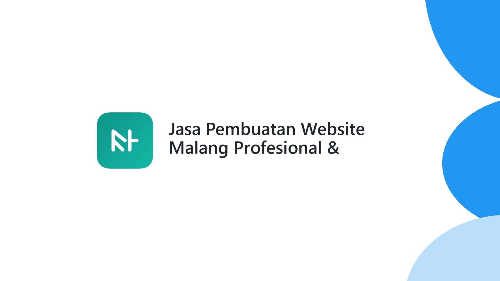 Jasa Pembuatan Website Malang Profesional & Terpercaya