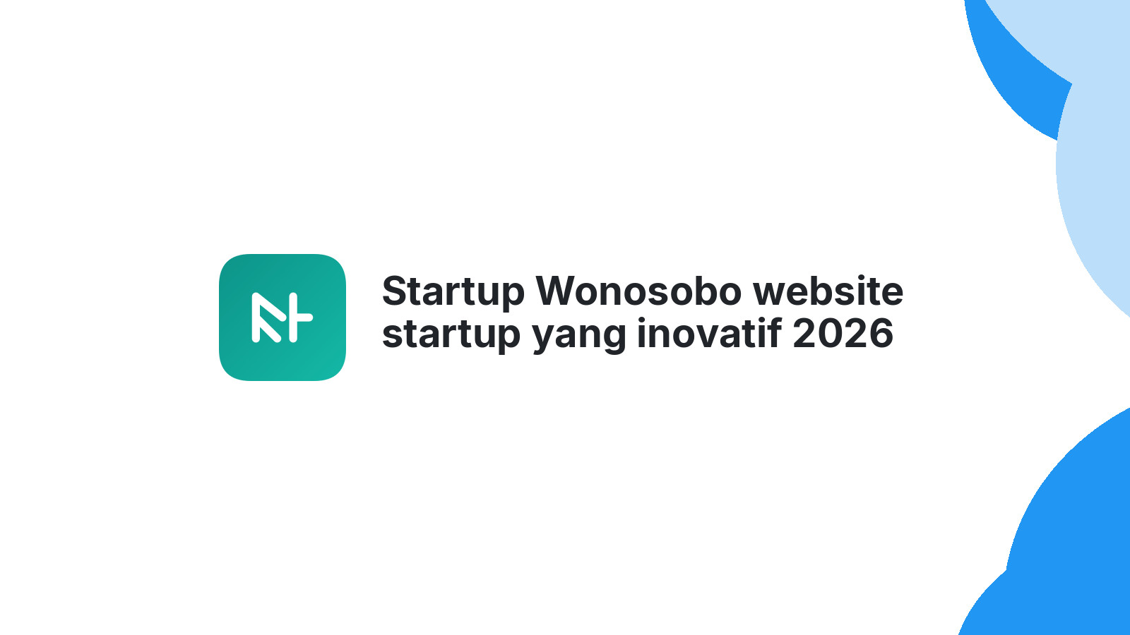 Startup Wonosobo website startup yang inovatif 2026