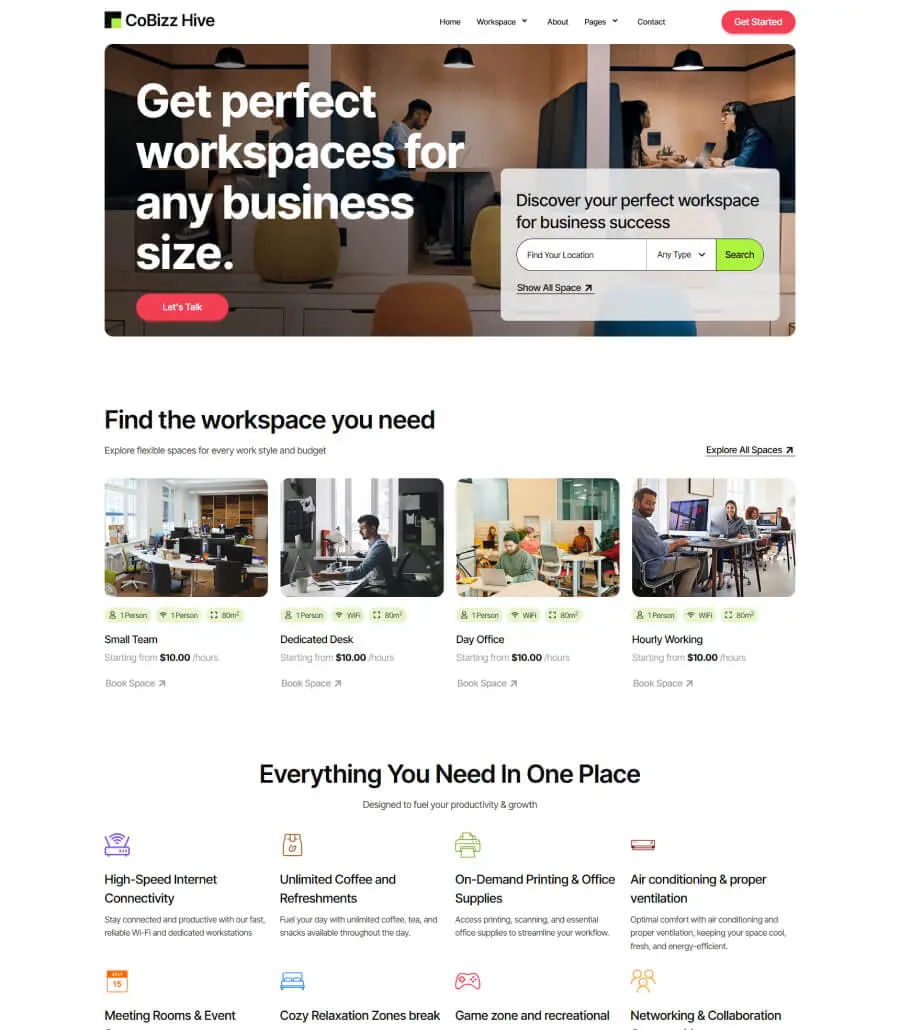 Cobizzhive Elementor Co Working