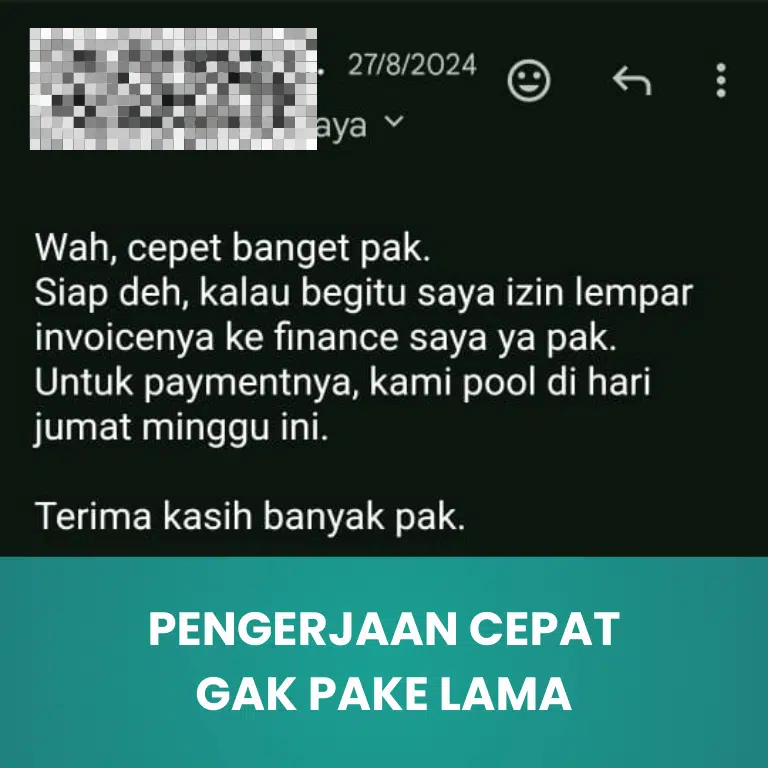 Testimoni Pengerjaan Website Sangat Cepat